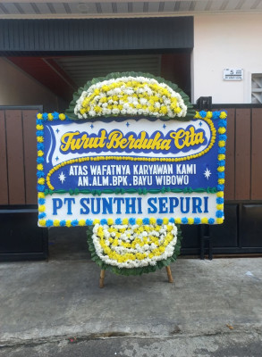 Papan Bunga Duka di Sukamenanti Baru